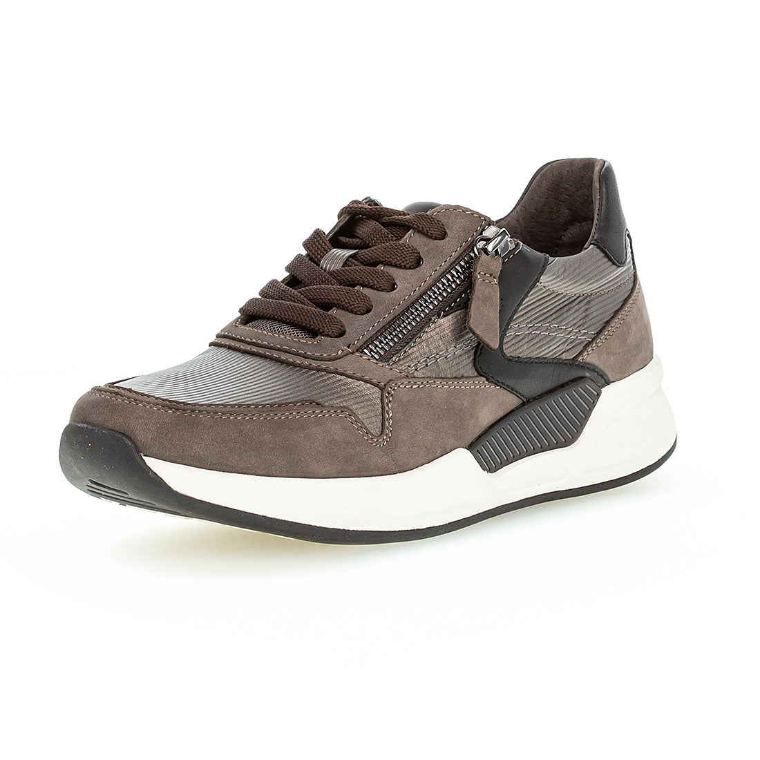 ROLLINGSOFT Copper embossed + brown nubuck sneaker,