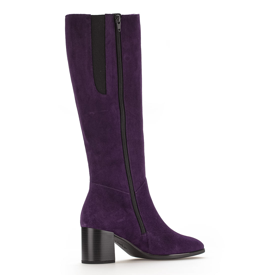 GABOR Purple long suede boot shaft M,