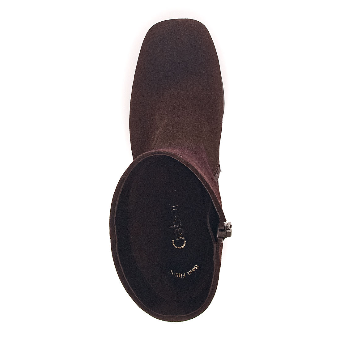 GABOR Chocolate brown suede boot,