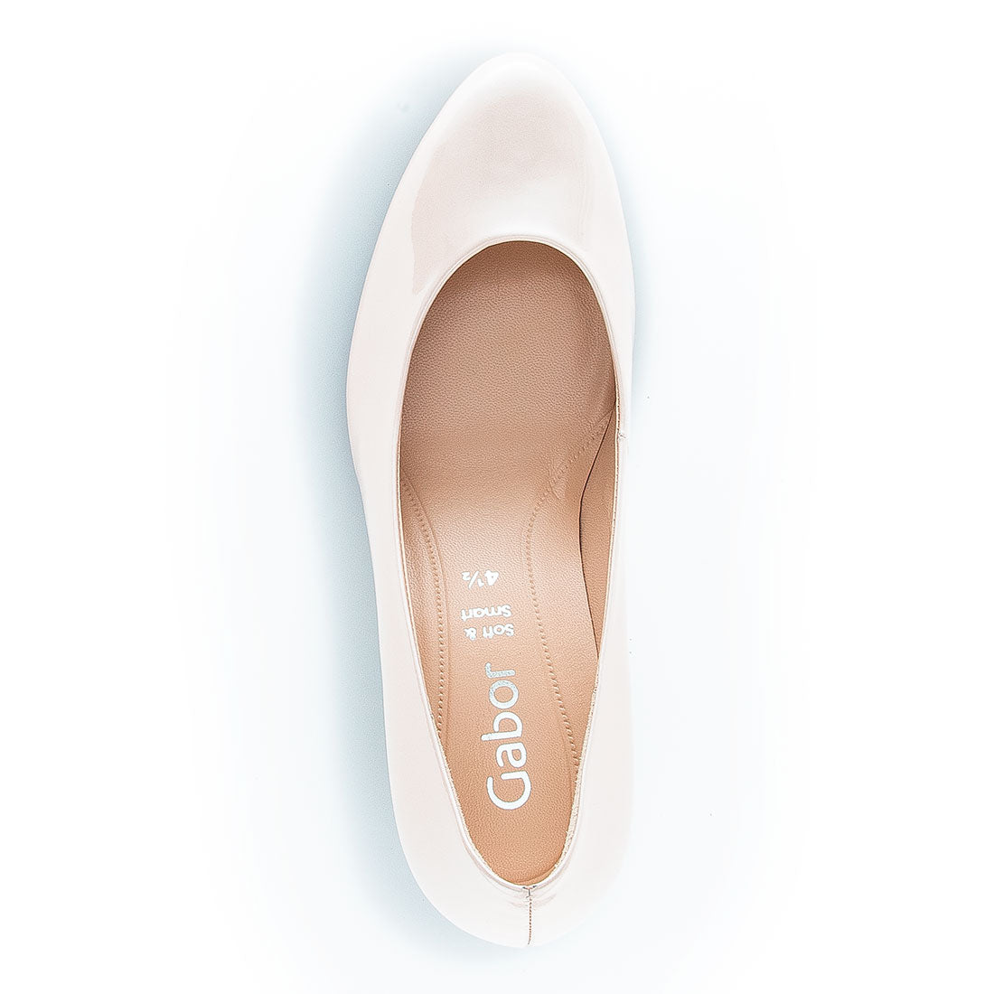 GABOR light mother-of-pearl lacquer pump,