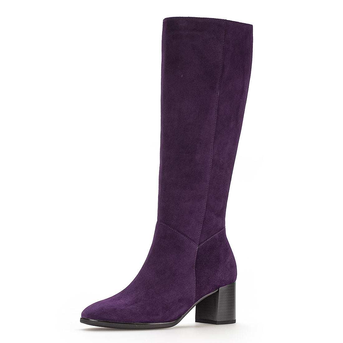 GABOR Purple long suede boot shaft M,