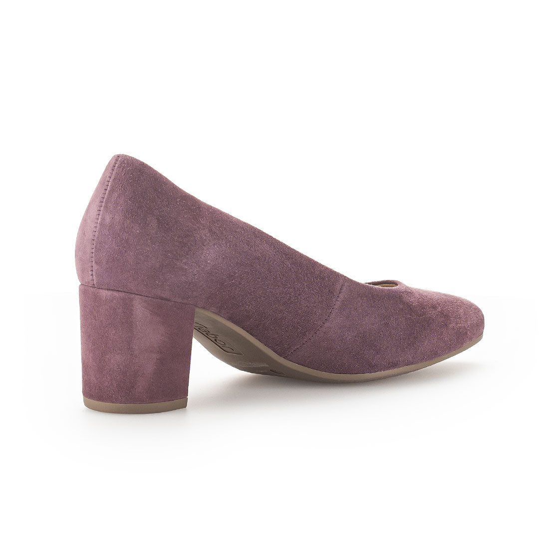 GABOR Lavender suede pump with pointed toe,