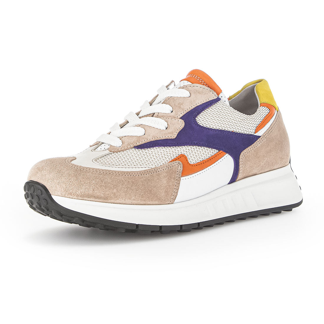 GABOR Sand, purple, orange sneaker with laces,