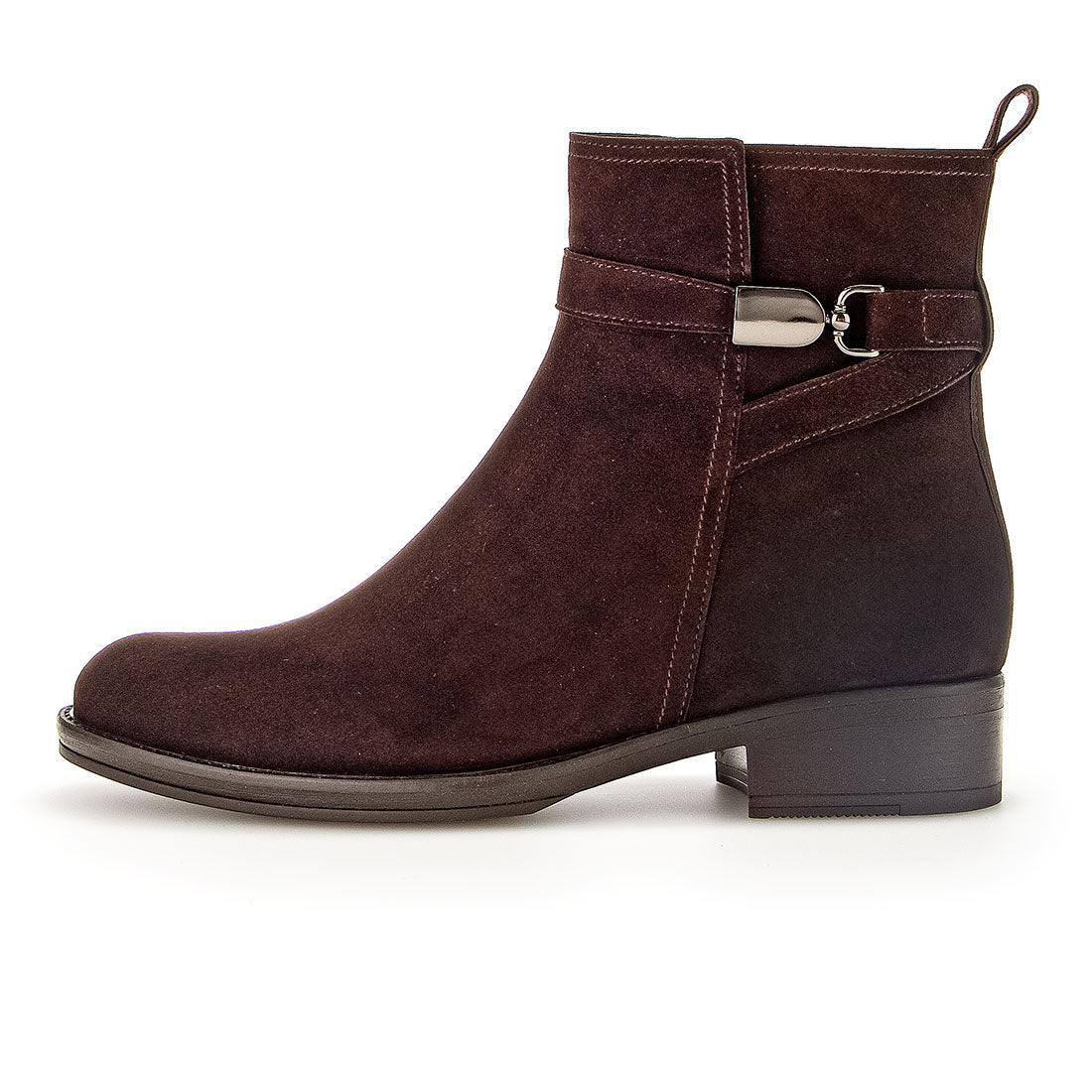 GABOR Chocolate suede with dark buckle,