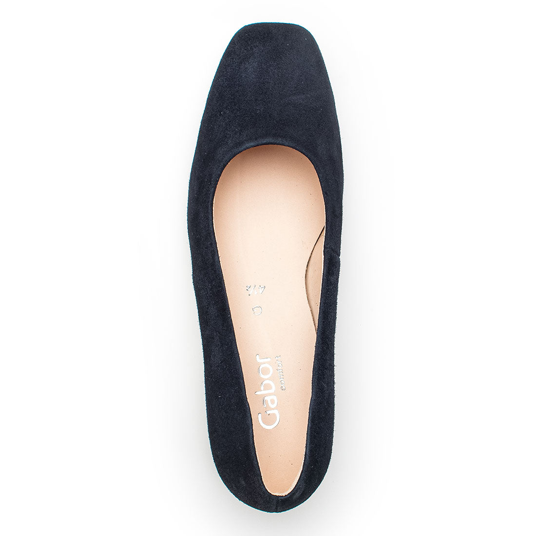 GABOR Blue suede pump with width G,