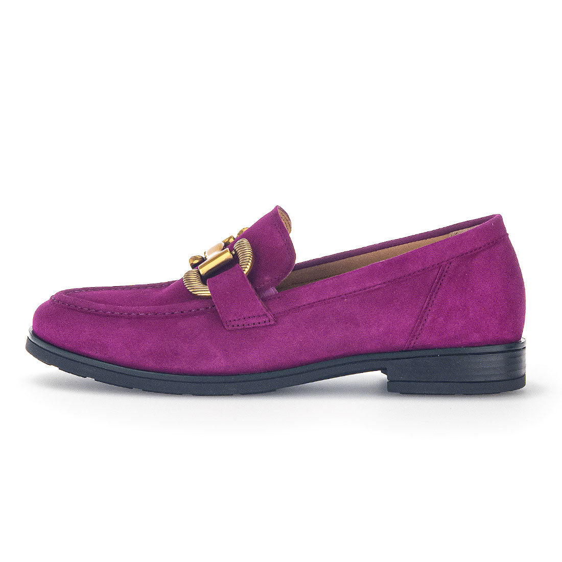 GABOR Cyclamen suede loafer gold bitsel,