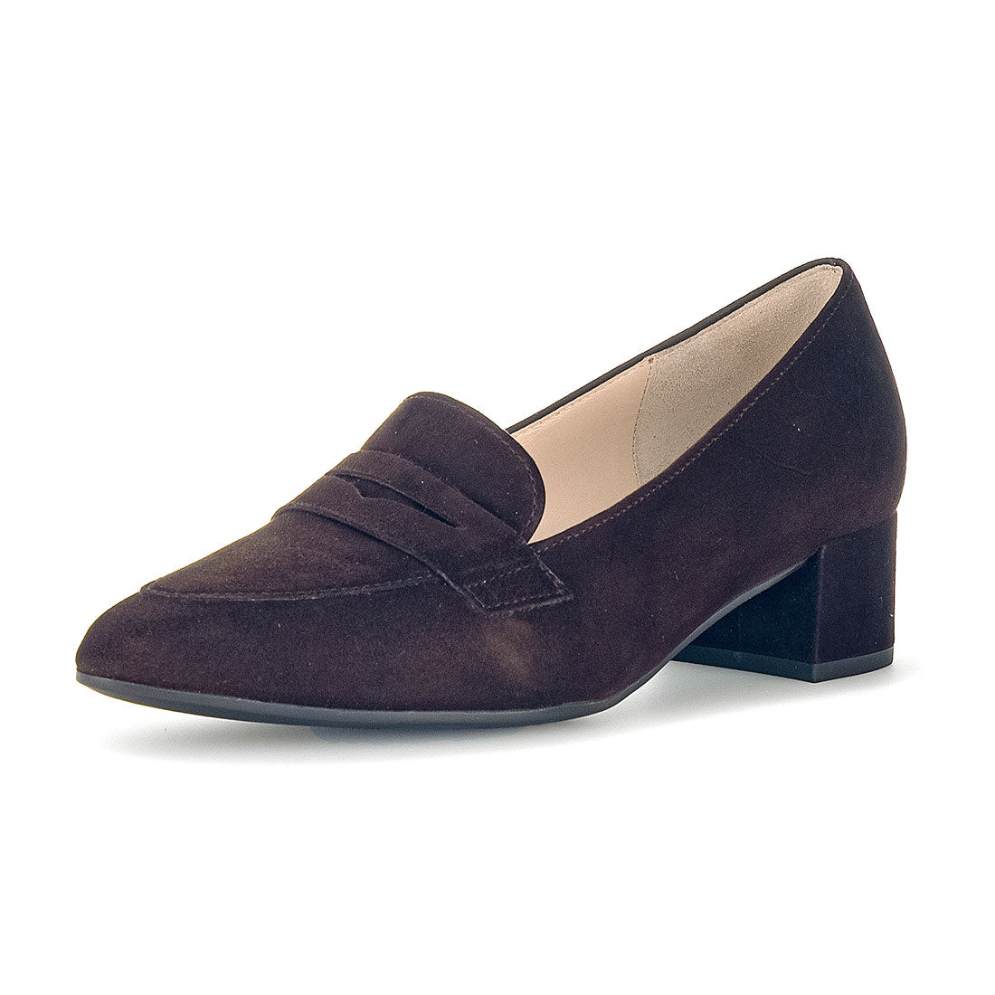 GABOR Chocolate brown suede loafer,