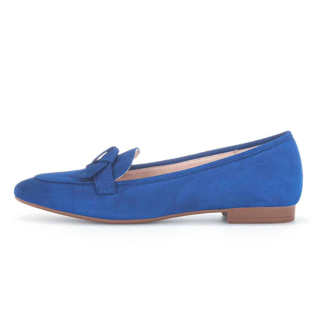 GABOR Saphir blue suede with pointed toe,