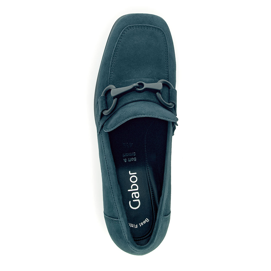 GABOR Topas blue suede loafer with bit,