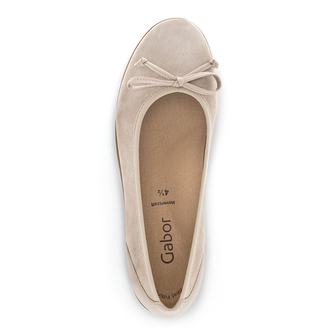 GABOR Desert sand suede with leather bow,
