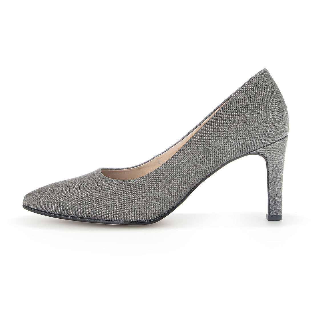 GABOR Gray glitter pump with stiletto heel,