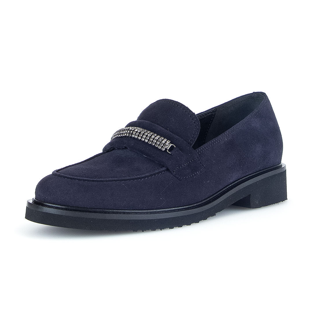GABOR Atlantik suede loafer with decorative stone,