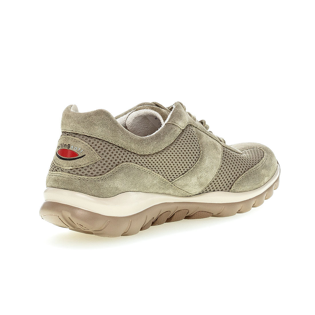 ROLLINGSOFT Sage green suede with mesh/textile,