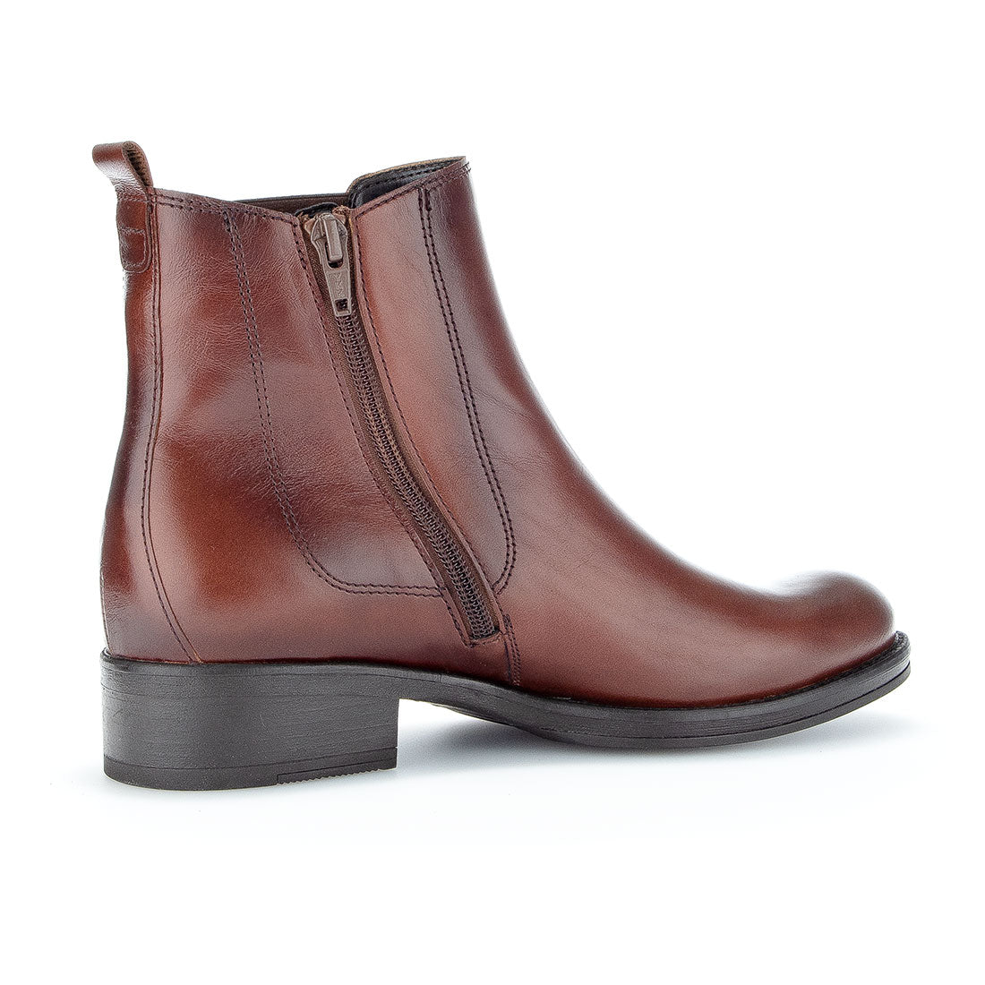 GABOR Sattel leather boot with elastic on the side,