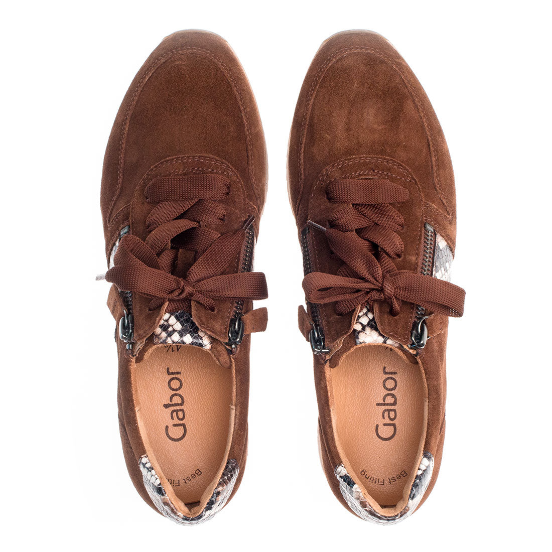 GABOR Whiskey suede sneaker with hose,
