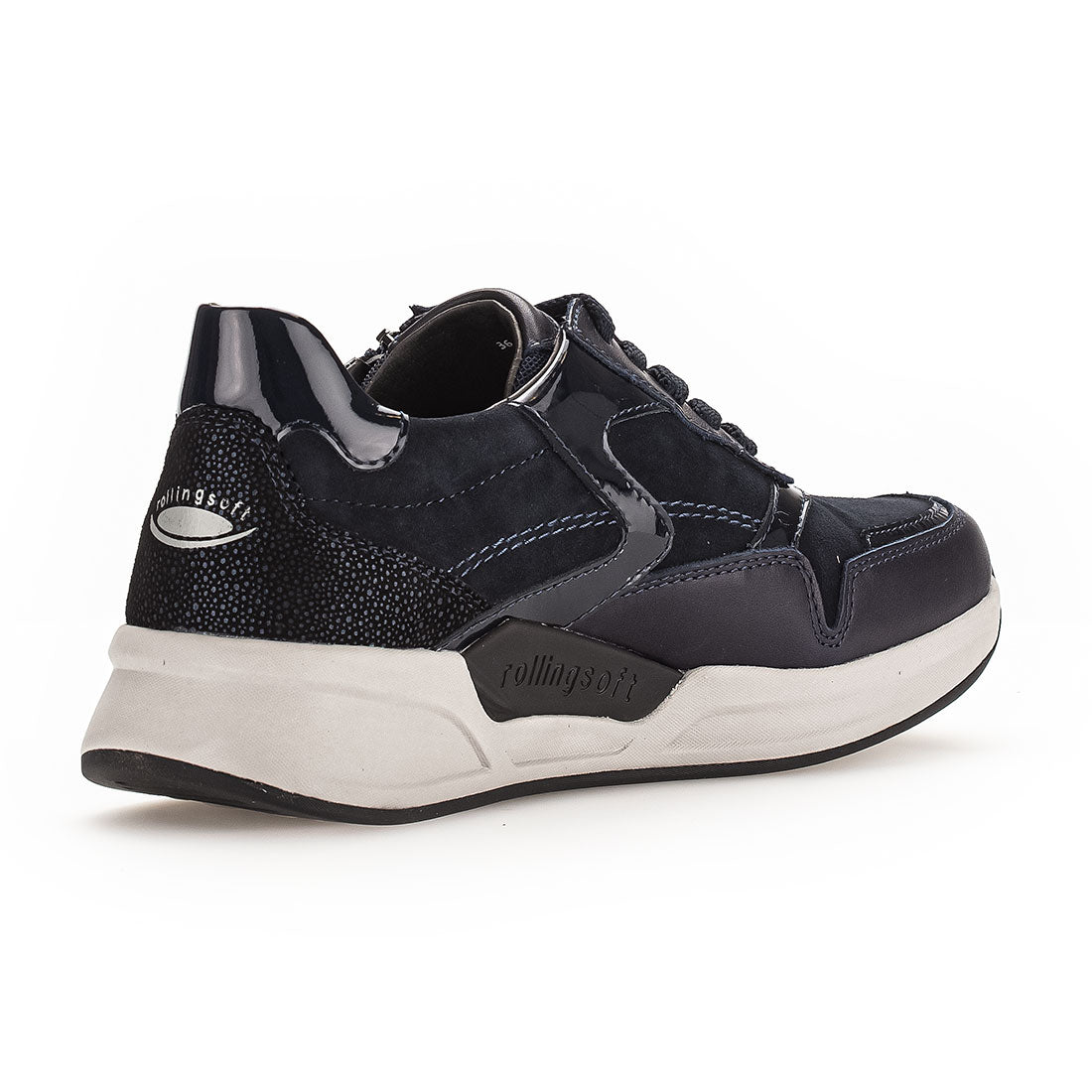 ROLLINGSOFT Blue leather/suede sneaker,