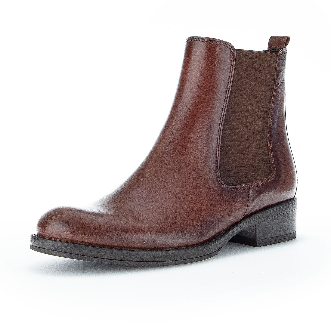 GABOR Sattel leather boot with elastic on the side,