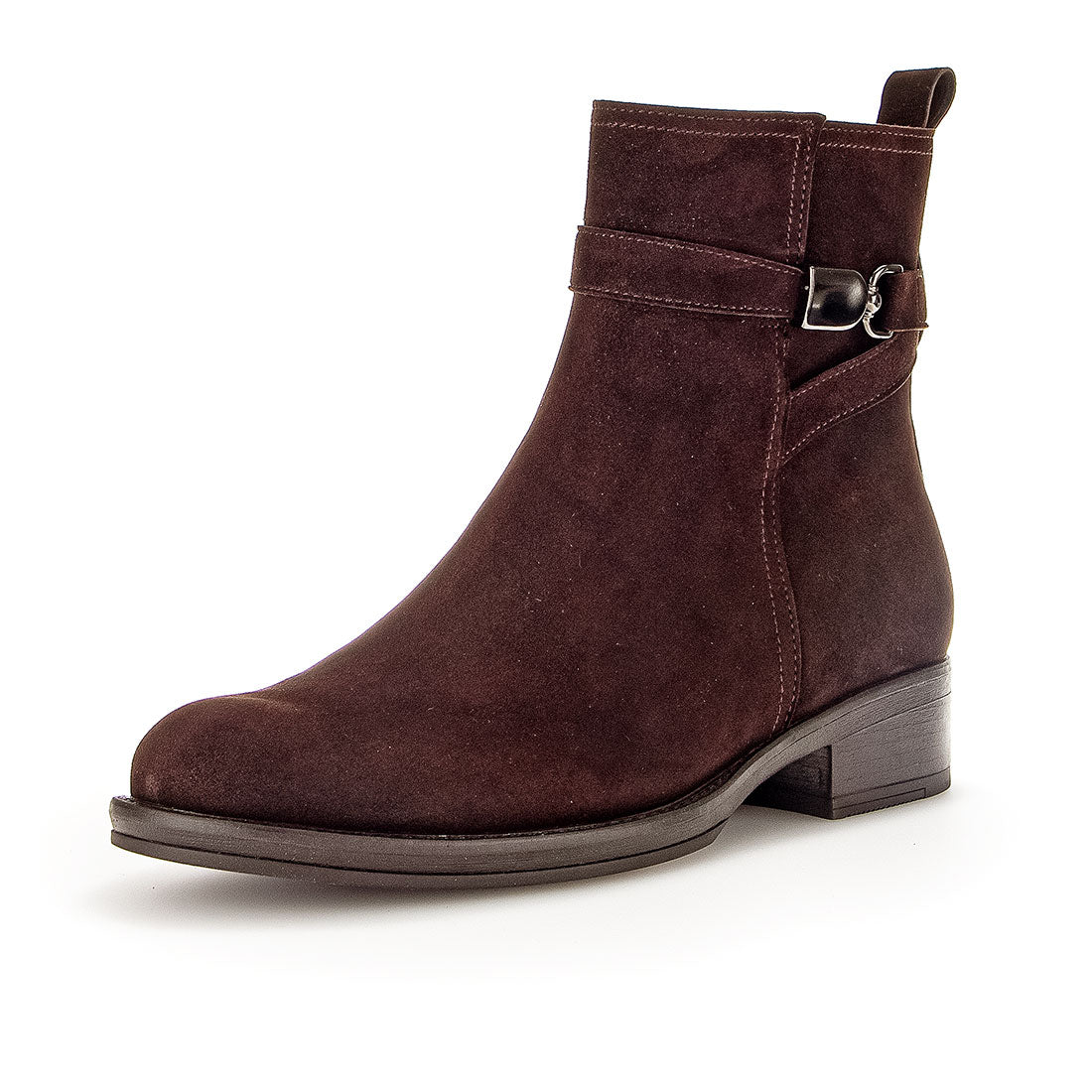 GABOR Chocolate suede with dark buckle,