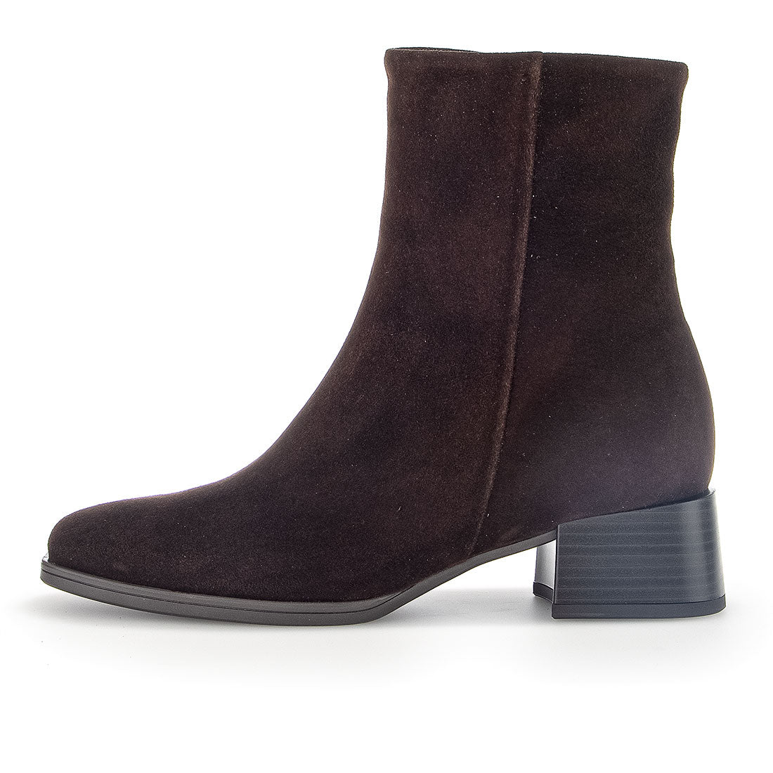 GABOR Brown suede boot with zipper,