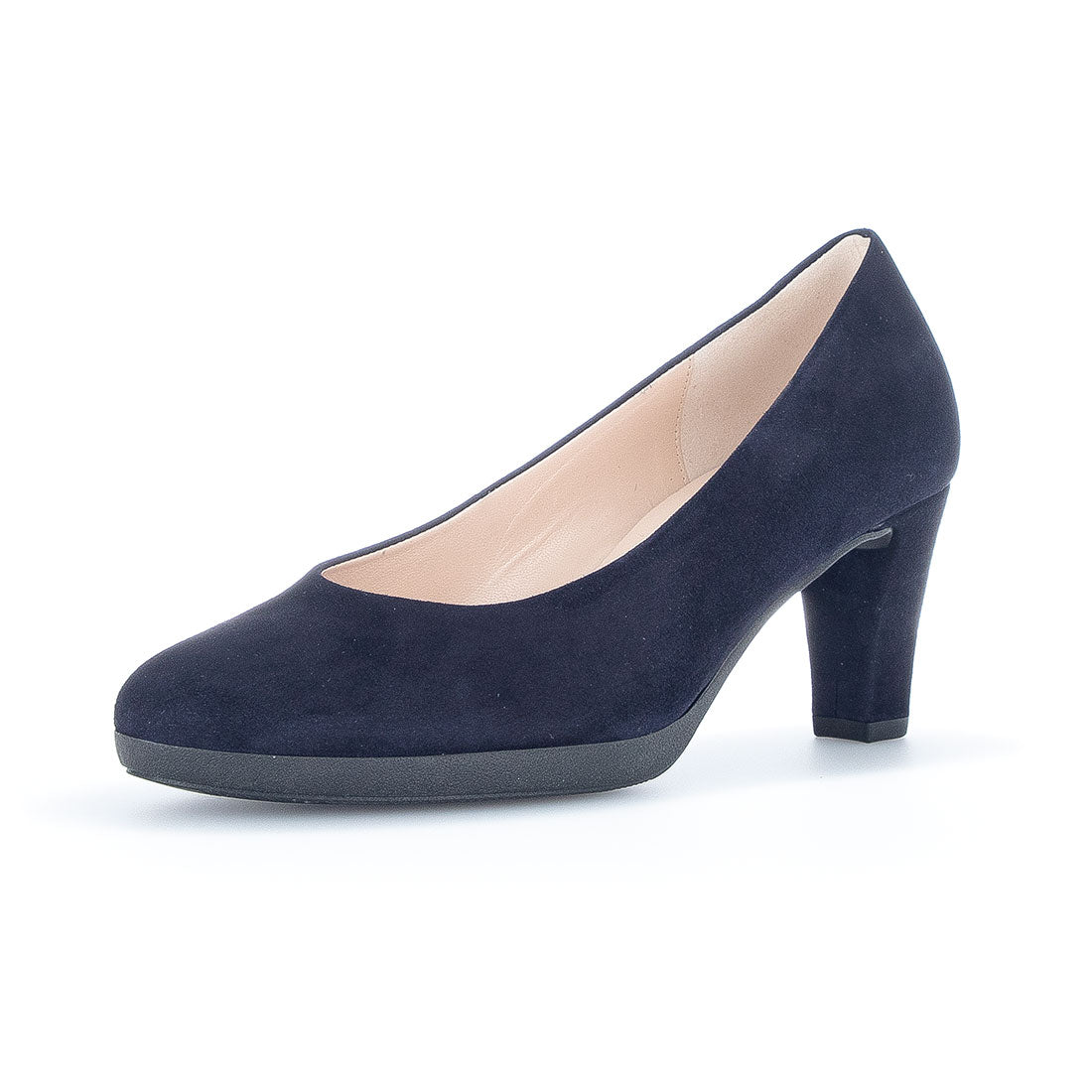 GABOR Dark blue suede with rubber platform,