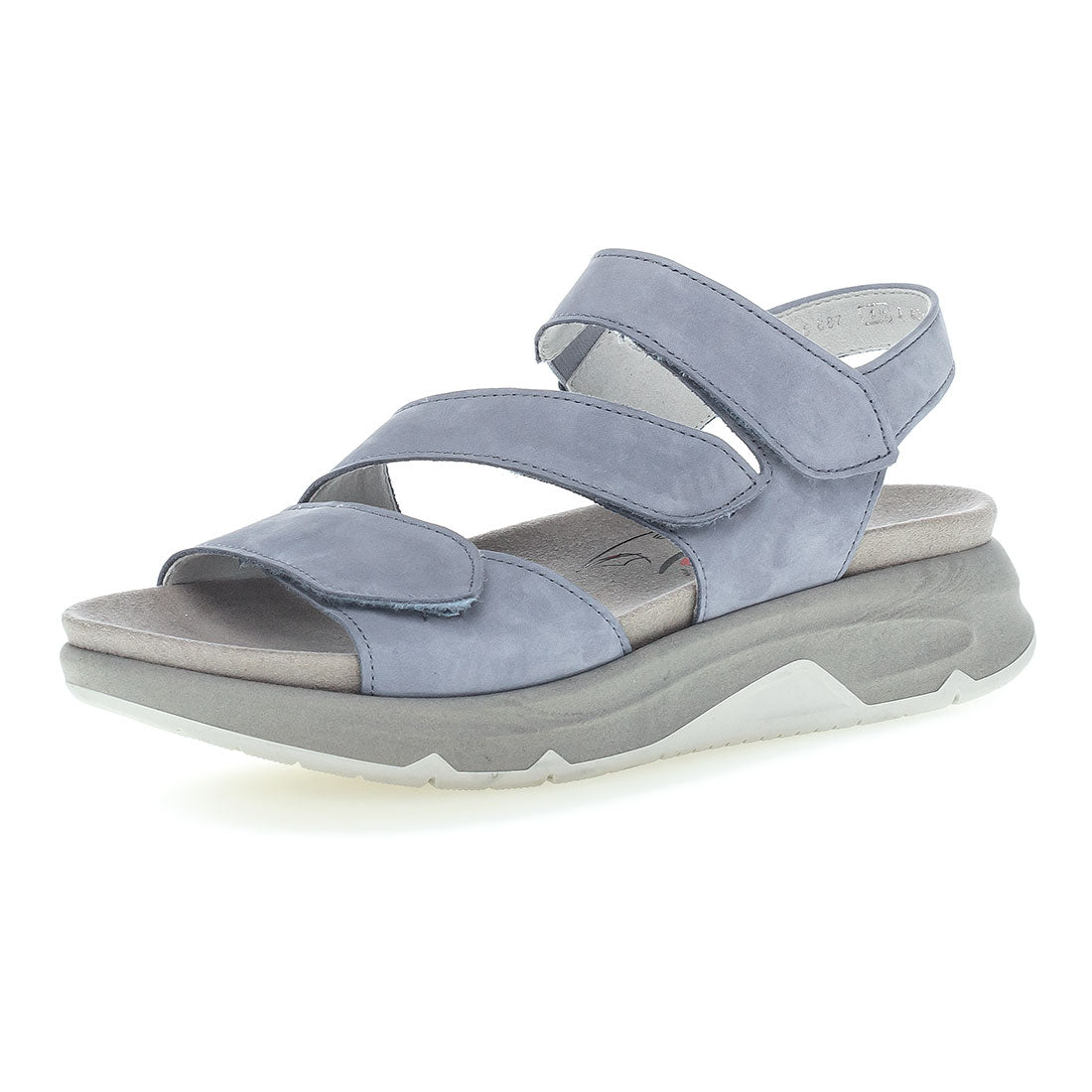 ROLLINGSOFT Sky blue nubuck sandal with velcro,