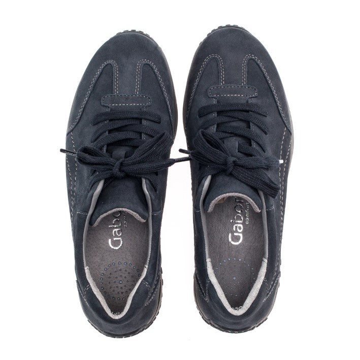 GABOR Dark blue nubuck with stitching,