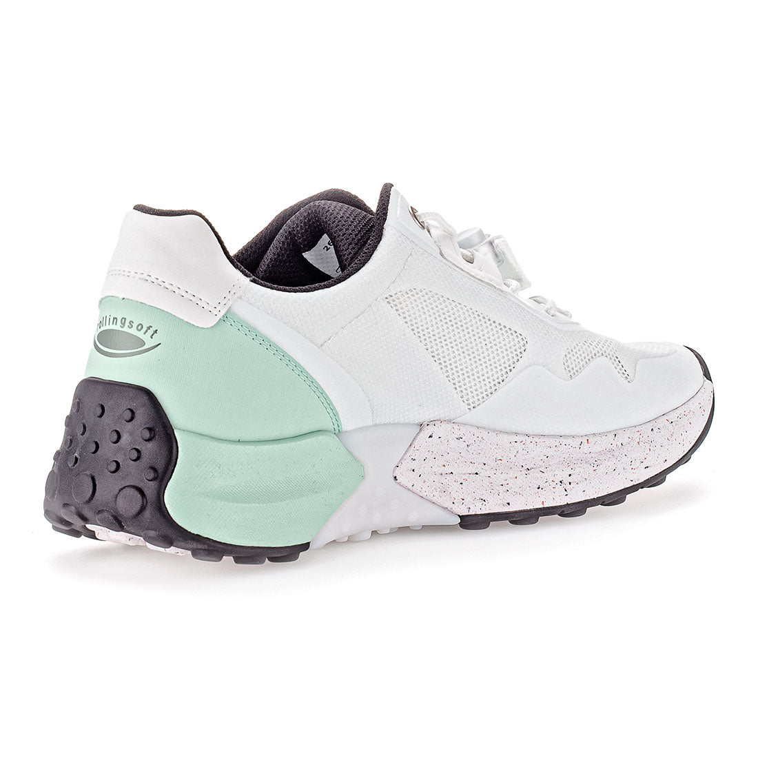 ROLLINGSOFT White/green textile sneaker (vegan),