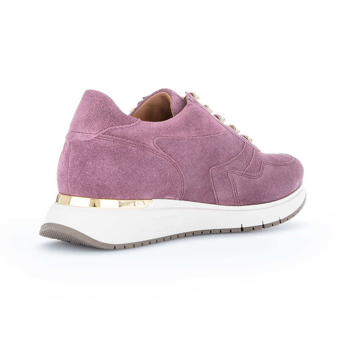 GABOR Dark pink sneaker with laces and zipper,