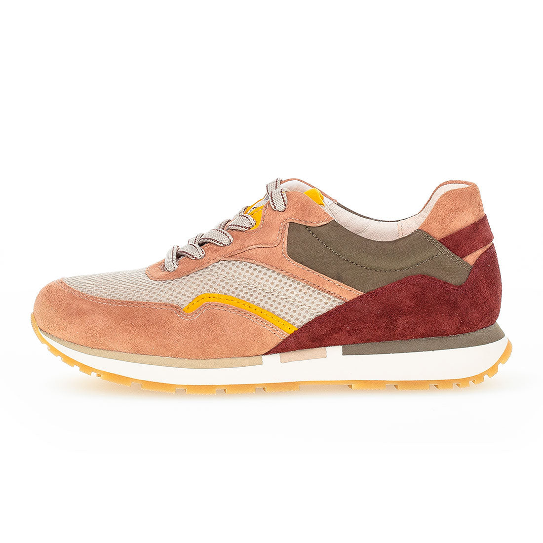 GABOR Pink/burgundy suede + gray textile,