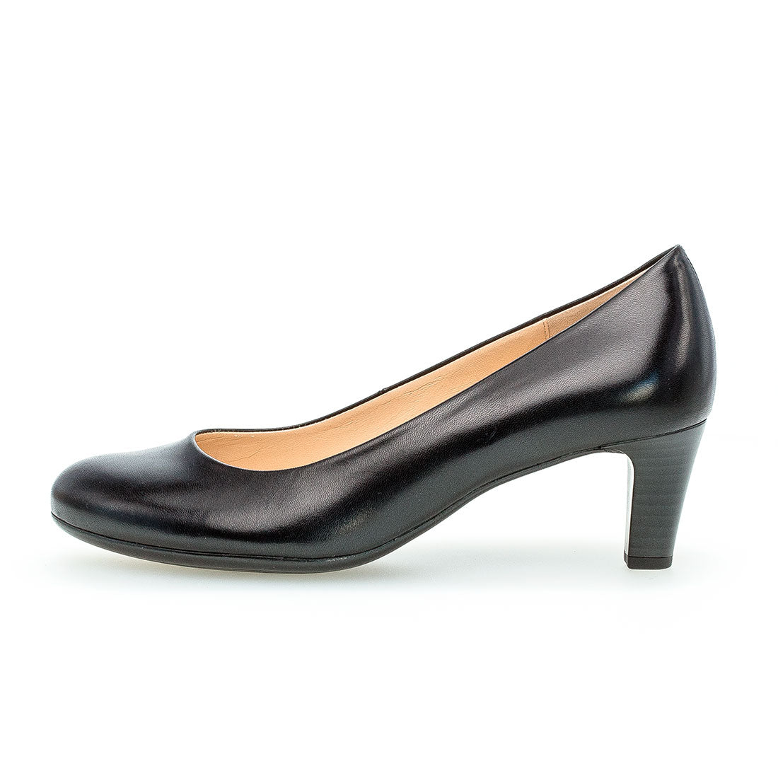 GABOR Black classic leather pump,