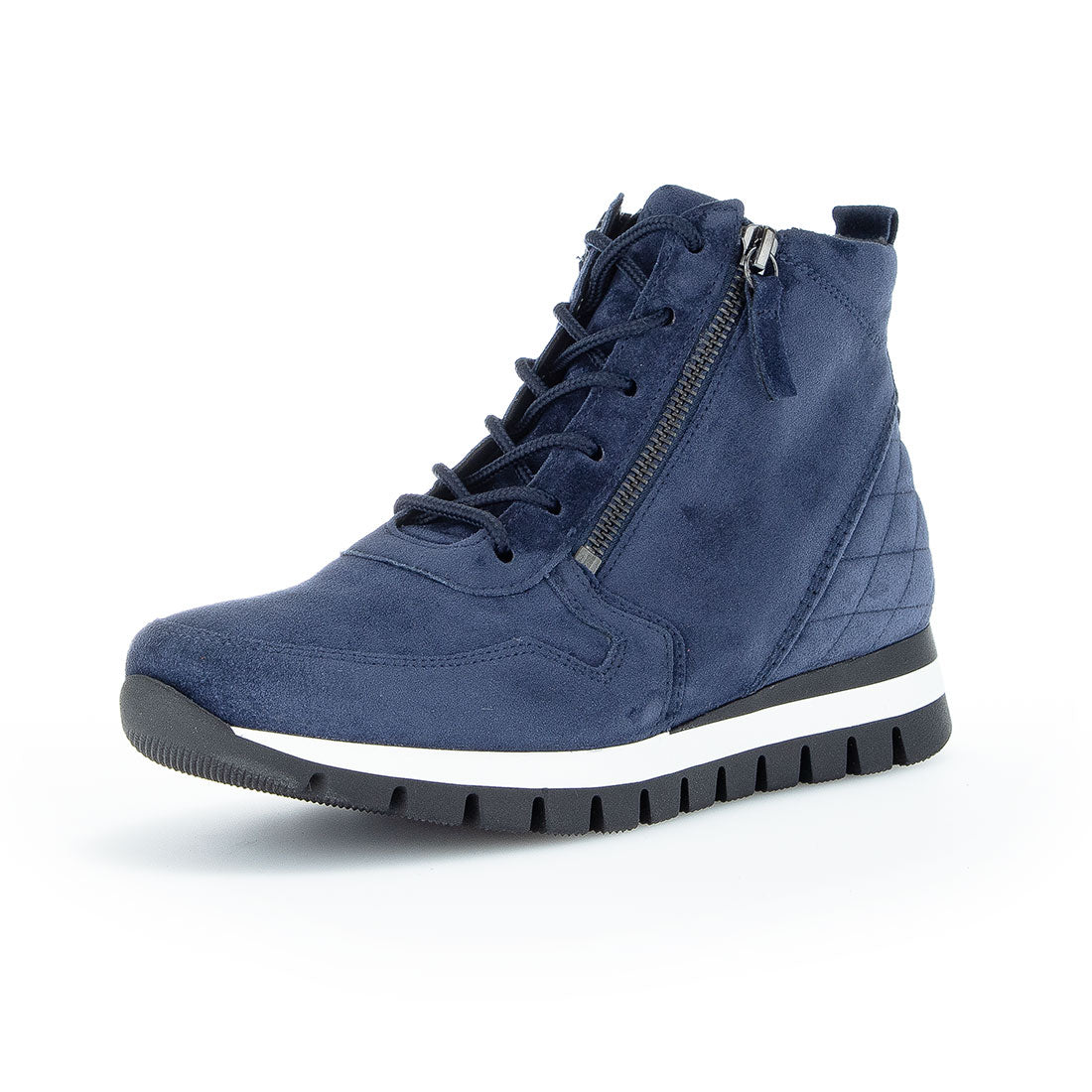 GABOR Marine suede boot lace + zipper,