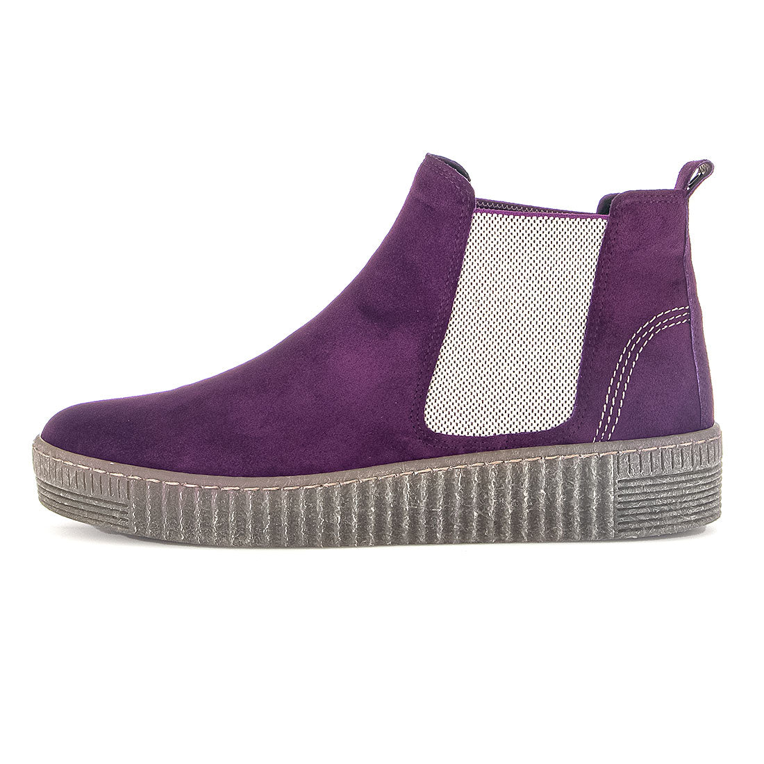 GABOR Purple suede boot with rubber sole,