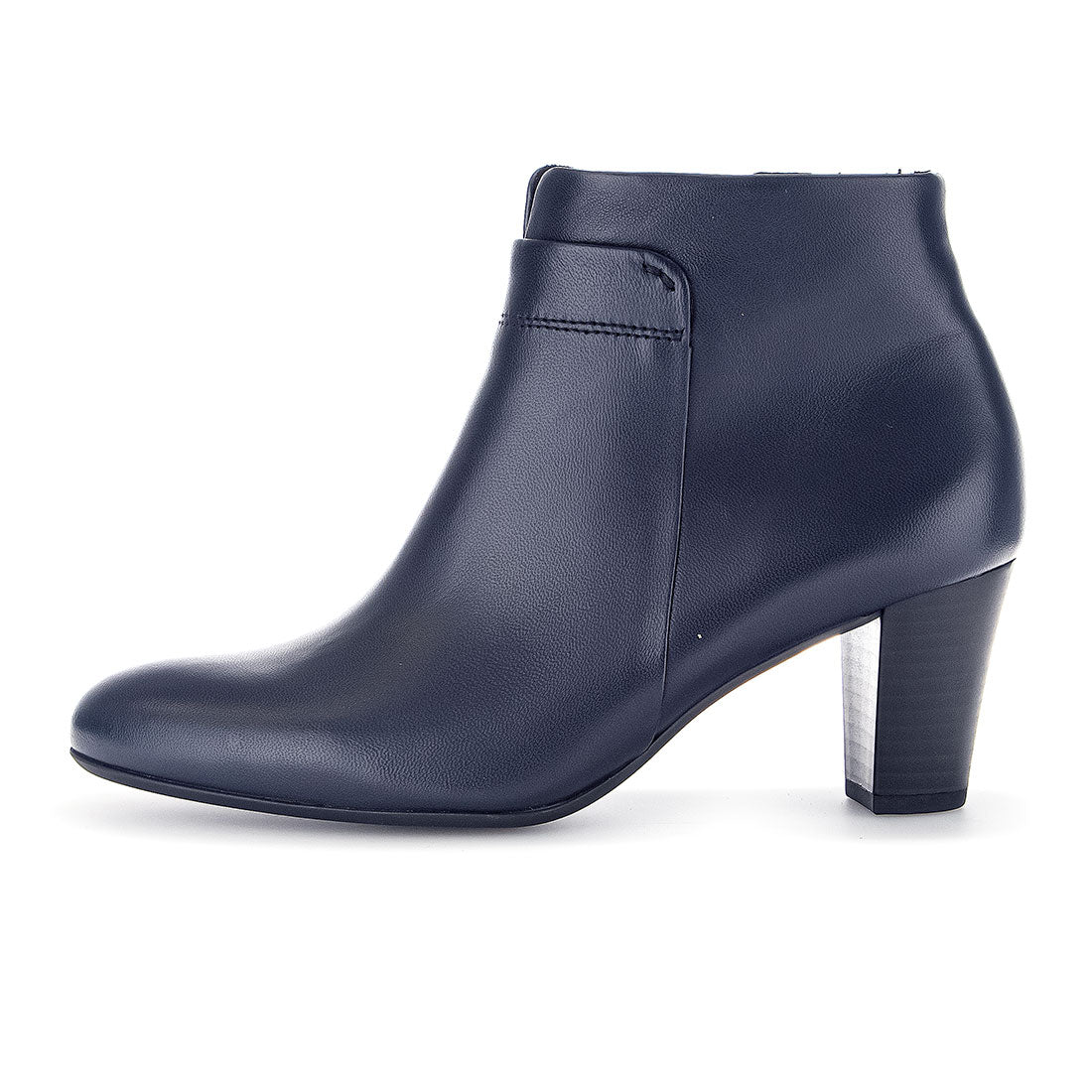 GABOR Dark blue leather boot with pointed toe,