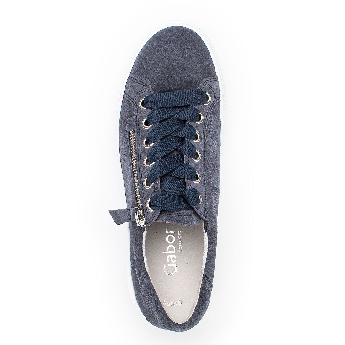 GABOR Jeans blue suede sneaker,