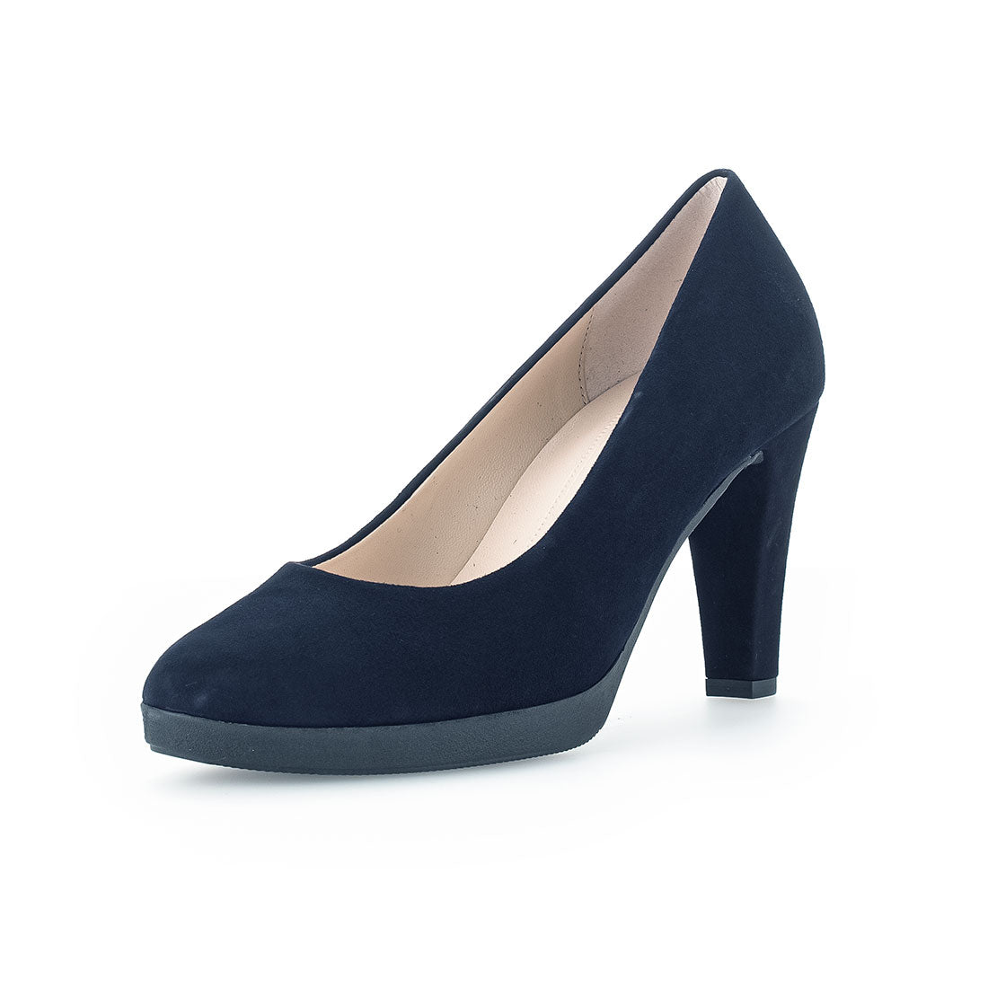 GABOR Dark blue suede with rubber platform,