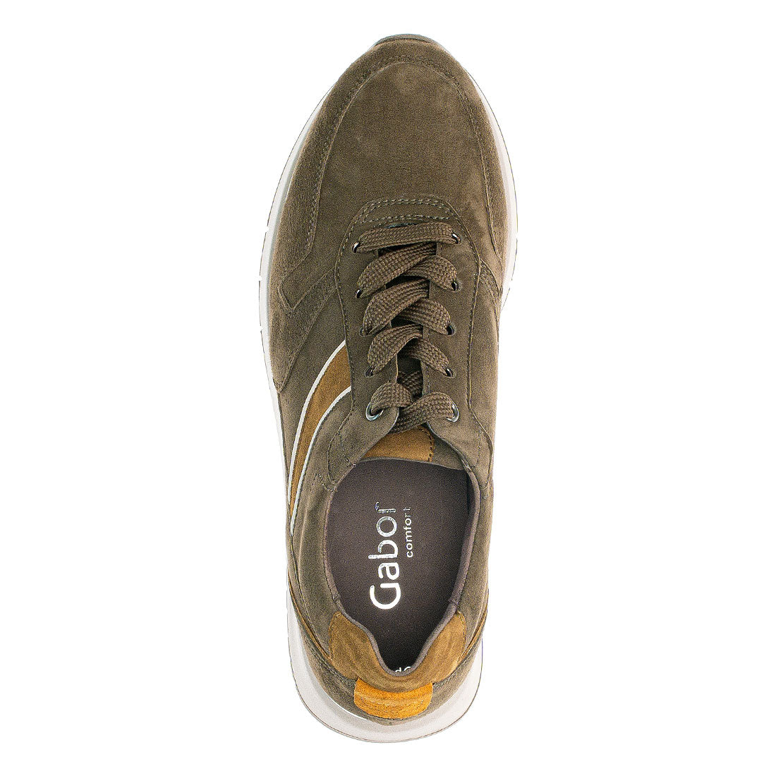GABOR Dark green sneaker with laces width H,