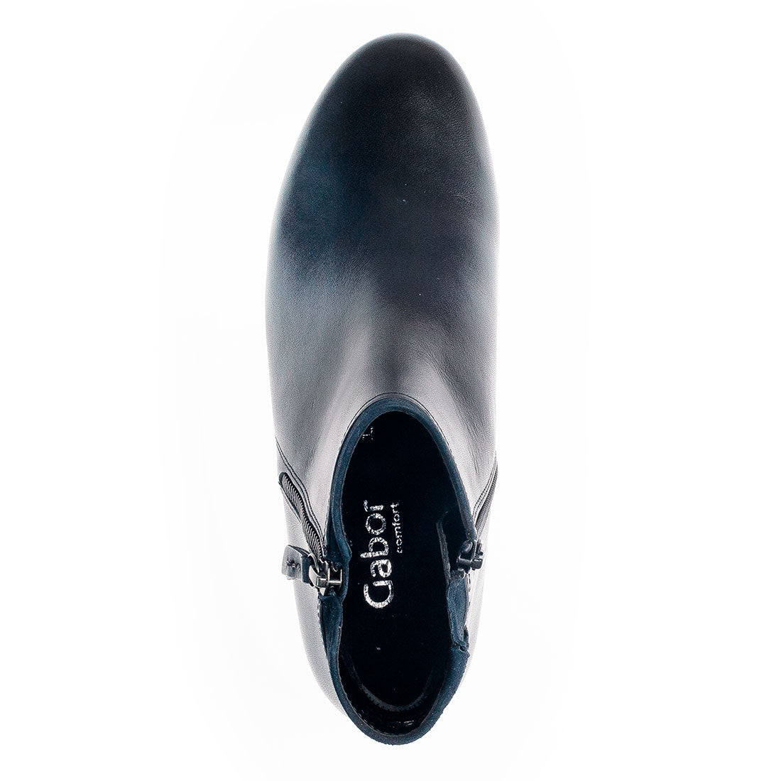 GABOR Dark blue leather boot with width H,