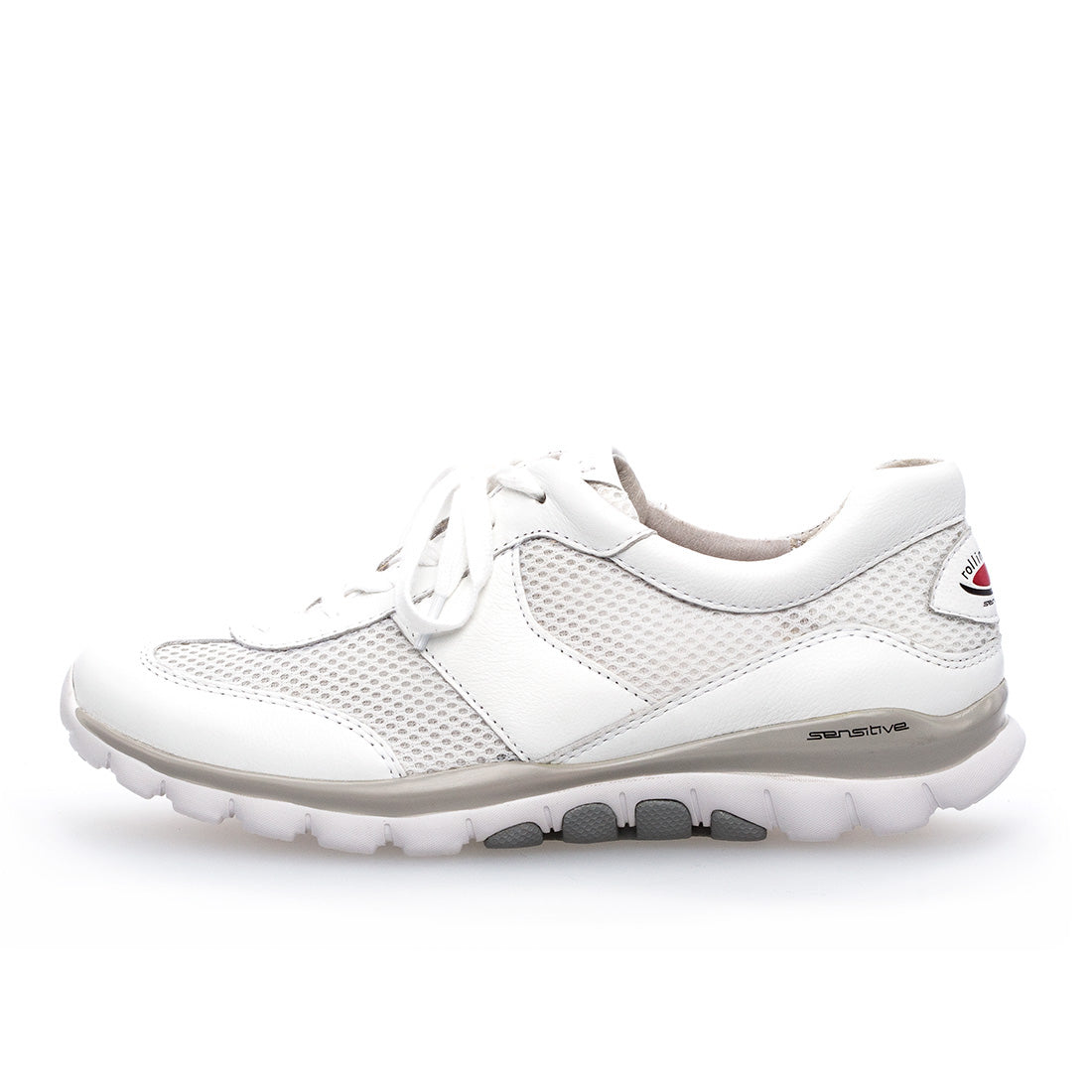 ROLLINGSOFT White leather sneaker with mesh/textile,