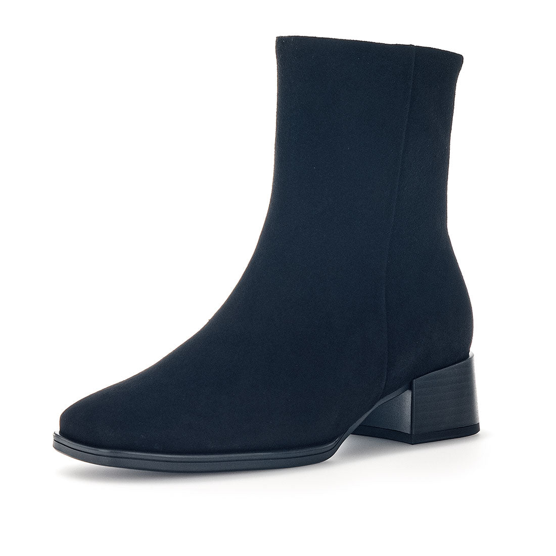 GABOR Black suede boot with zipper,