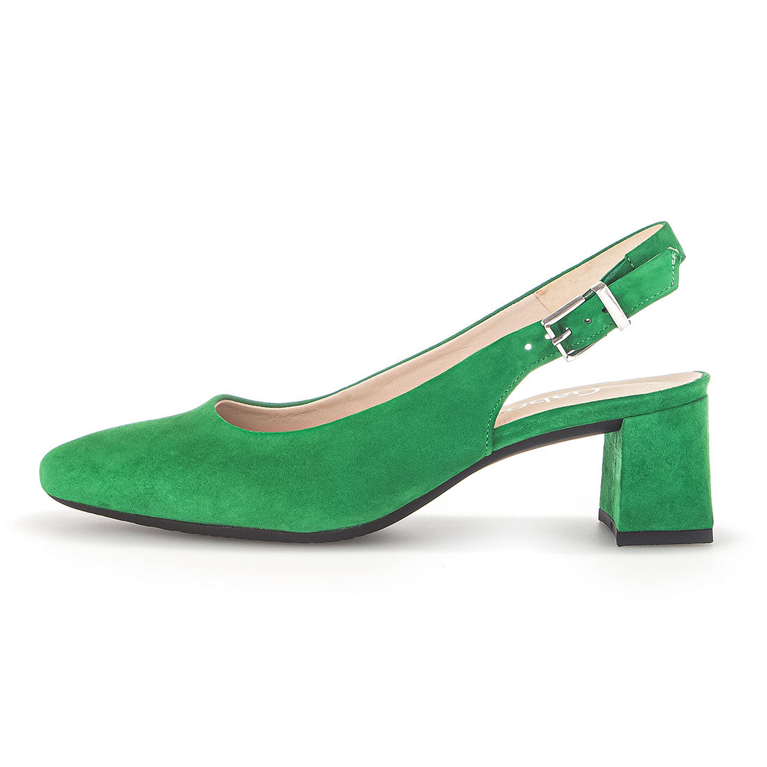GABOR Green suede sling back,
