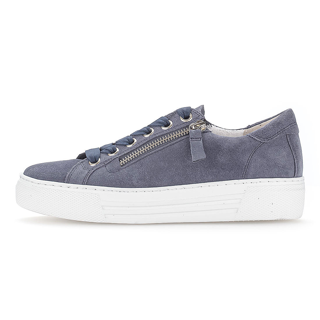 GABOR Jeans blue suede sneaker,