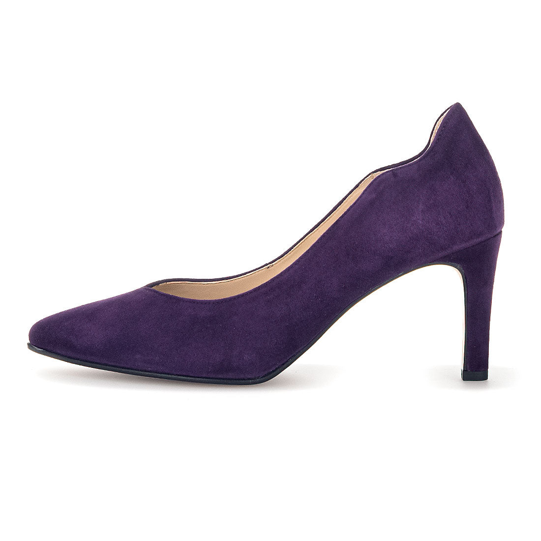 GABOR Purple suede pump with stiletto heel,