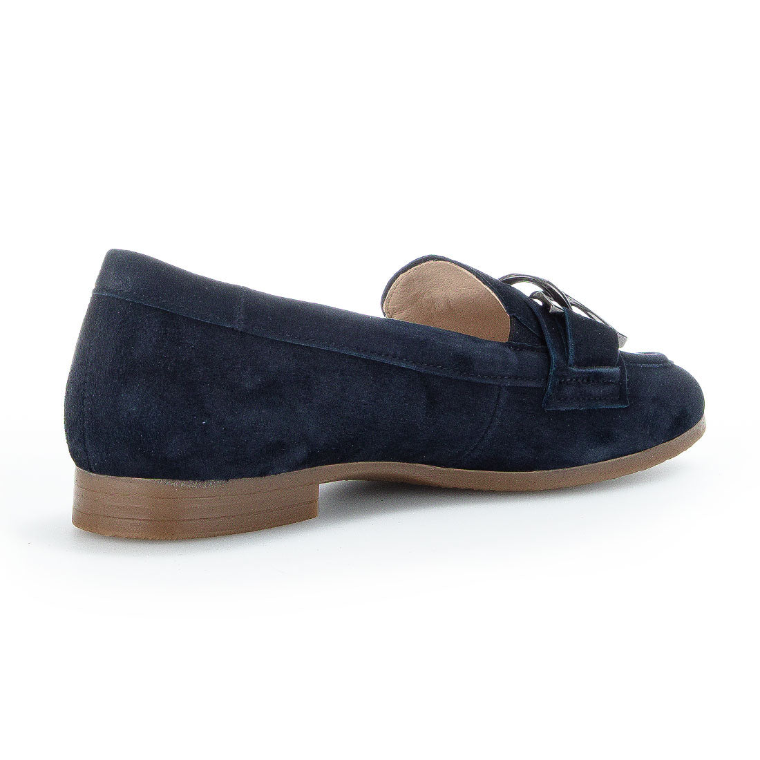 GABOR Blue suede loafer with bit,