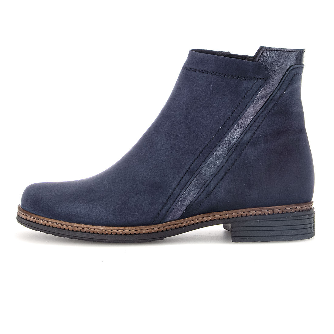 GABOR Blue suede boot with removable sole,
