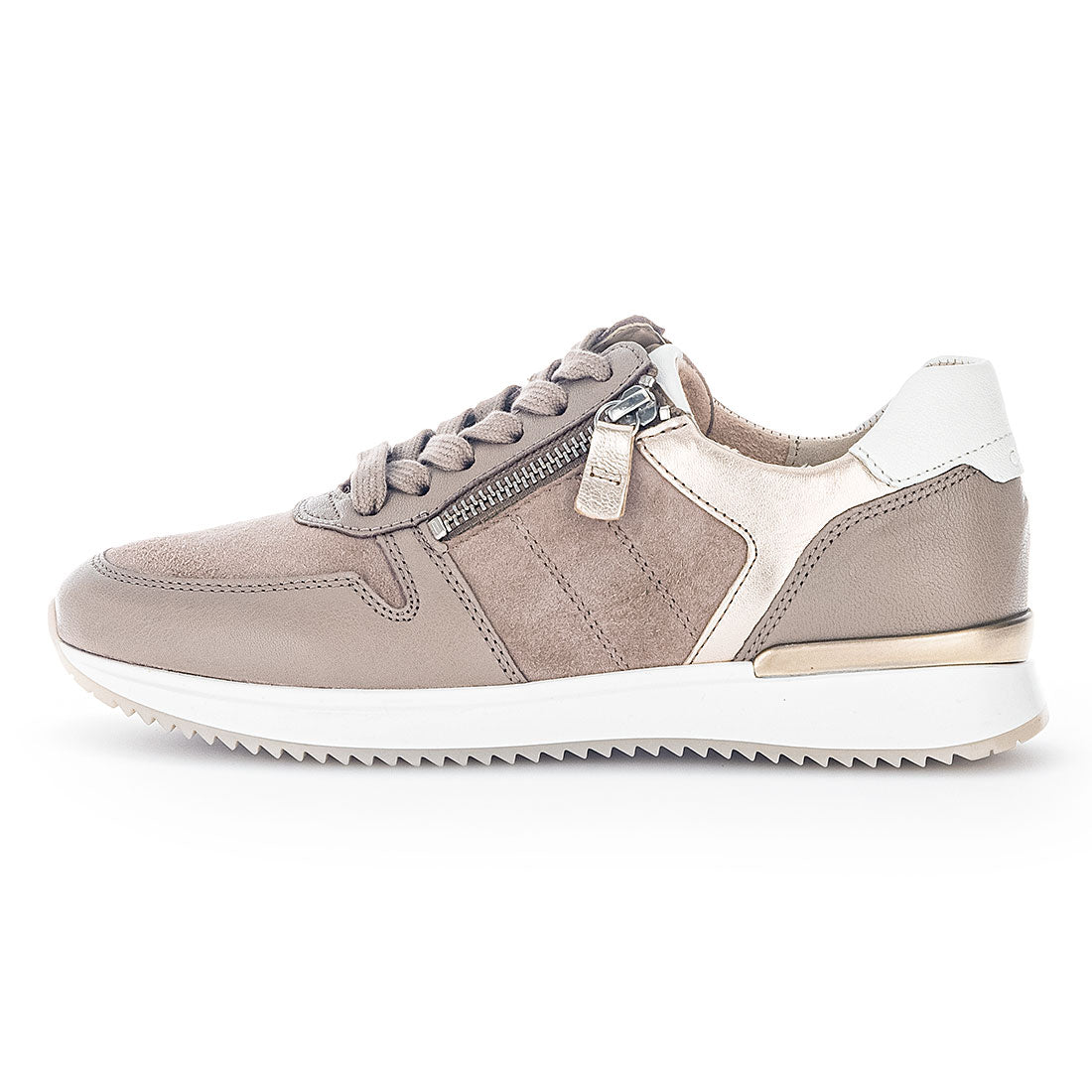 GABOR Dark nude suede/leather sneaker,
