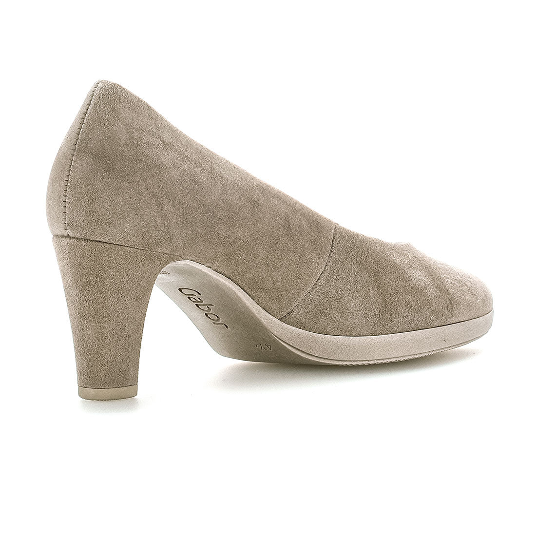 GABOR Gray suede pump with rubber platform,