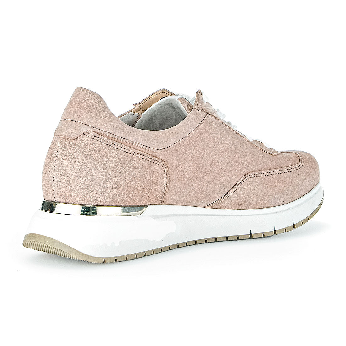 GABOR Pink suede sneaker with laces,