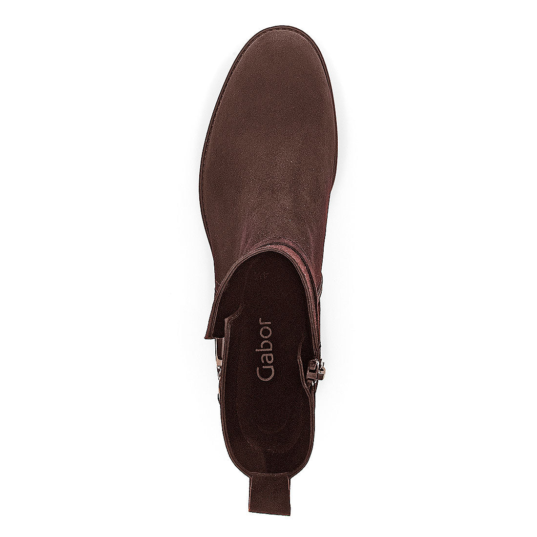 GABOR Chocolate suede with dark buckle,