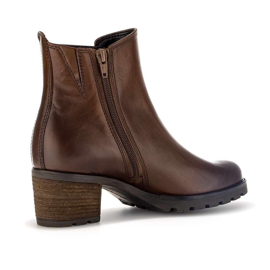 GABOR Sattel leather boot with 4.5 cm heel,