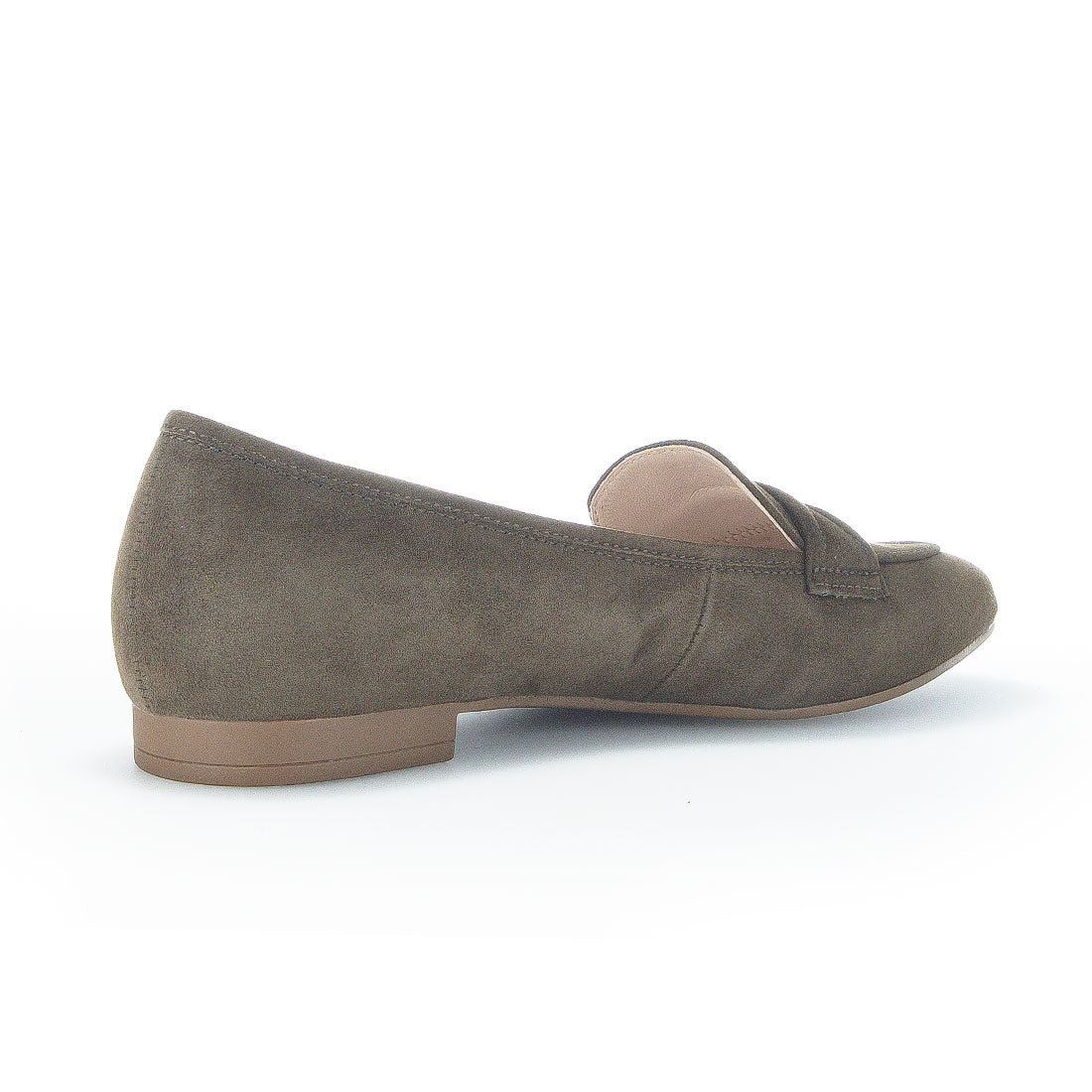 GABOR Olive green suede loafer pointed toe,